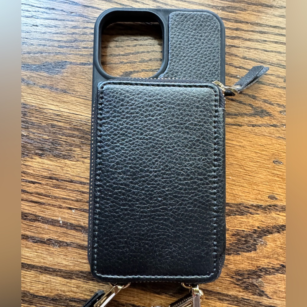 New iPhone 13 Pro Max Leather Phone Case with Wallet, Long and Short Straps